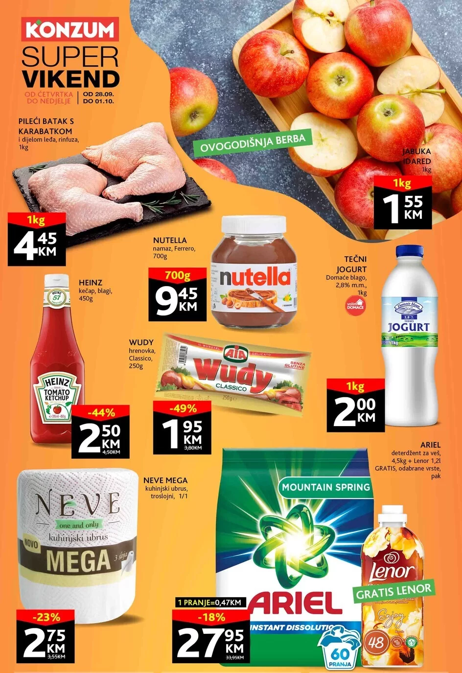 Konzum vikend akcija 28.9-1.10.2023. 