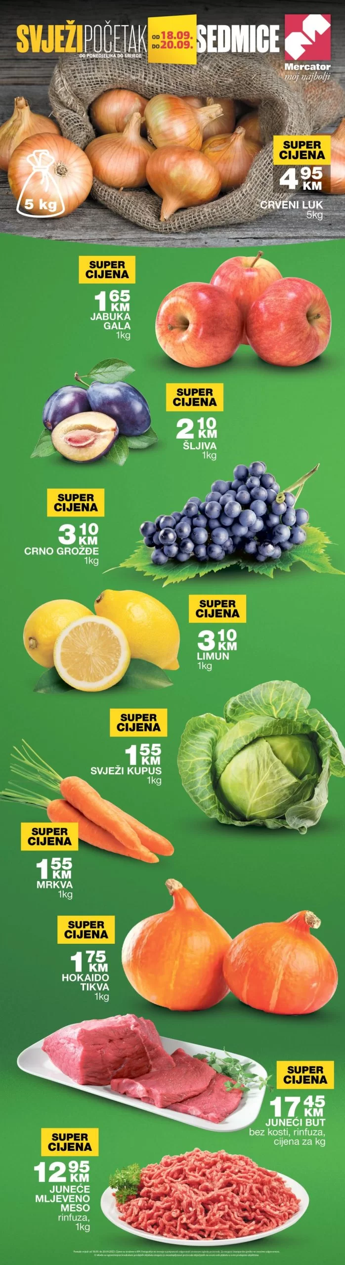 Mercator akcija SVJEŽE I SNIŽENO do 20.10.2023.