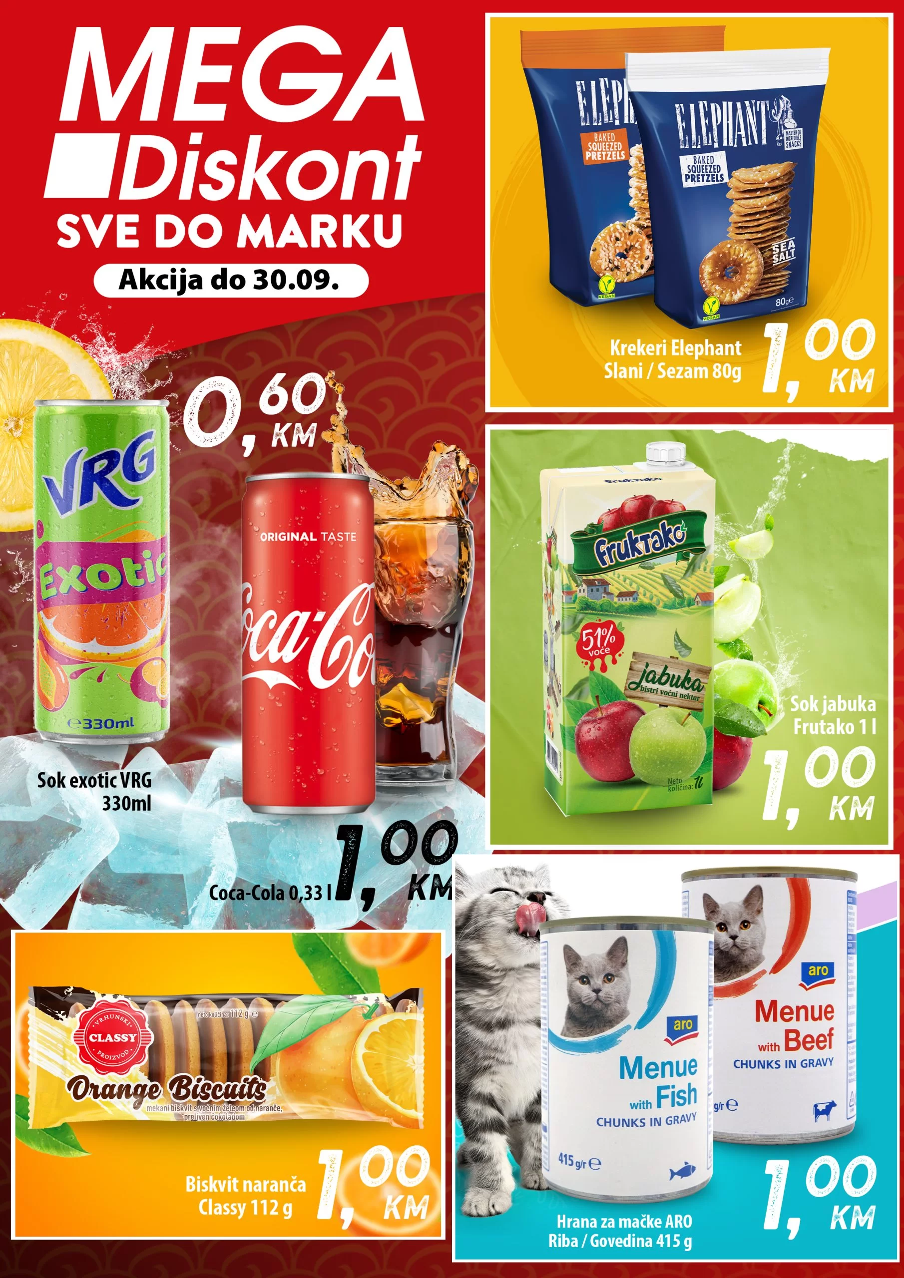Yimor & Mega Diskont SVE PO 1 KM - akcija do 30.9.2023.