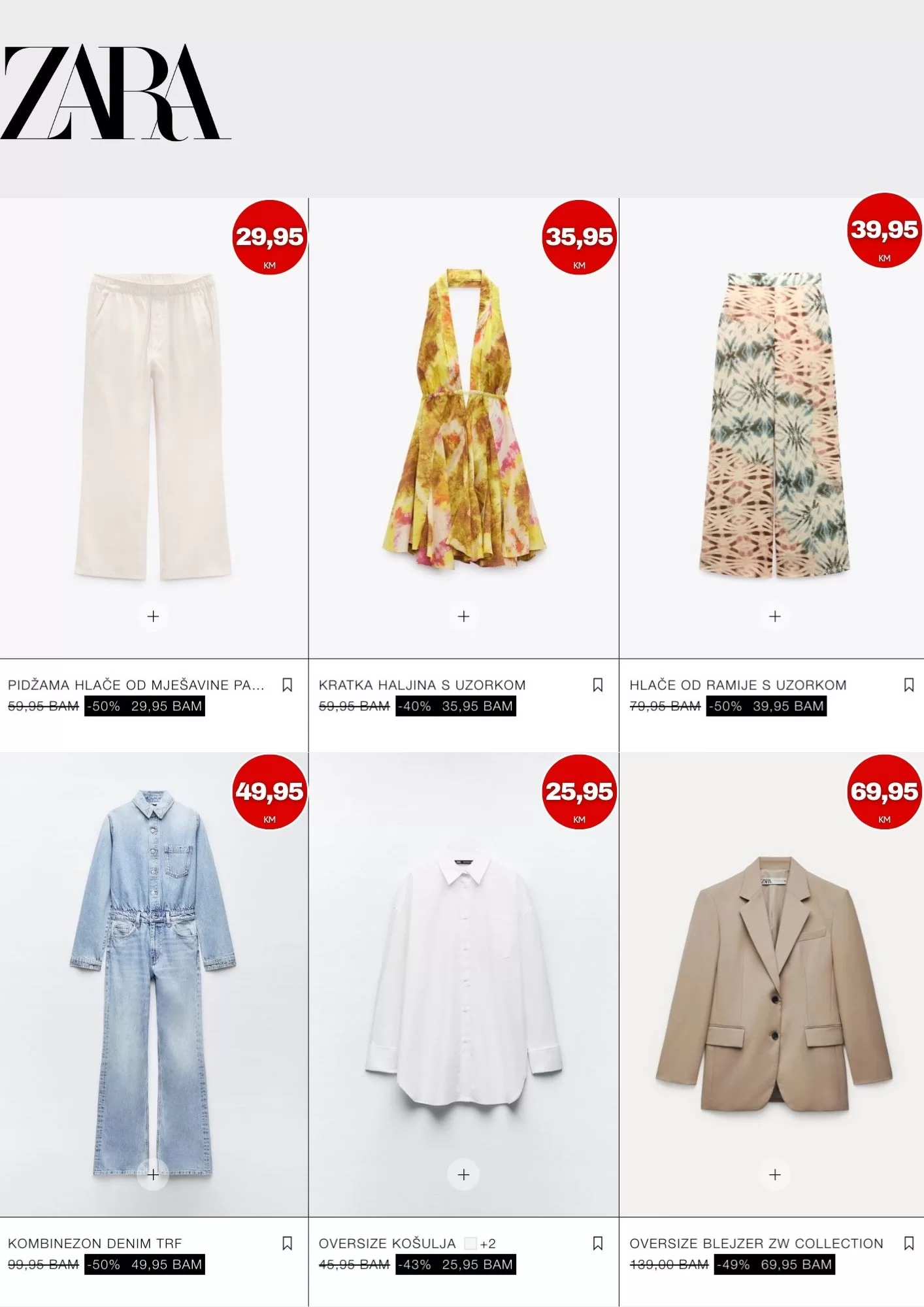 Zara BIH SPECIAL PRICES