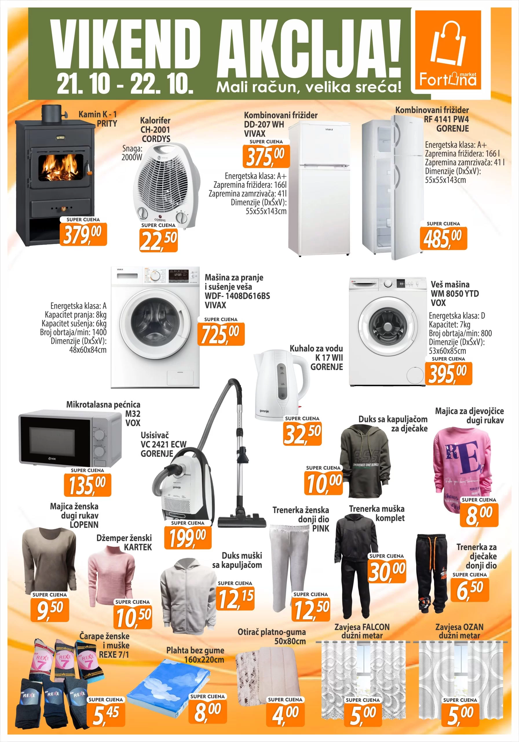 Fortuna vikend akcija 21-22.10.2023.