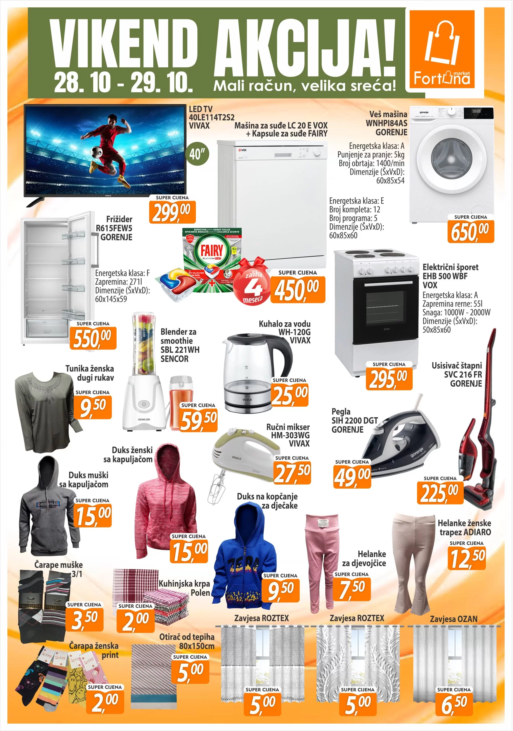 Fortuna vikend akcija 28-29.10.2023.
