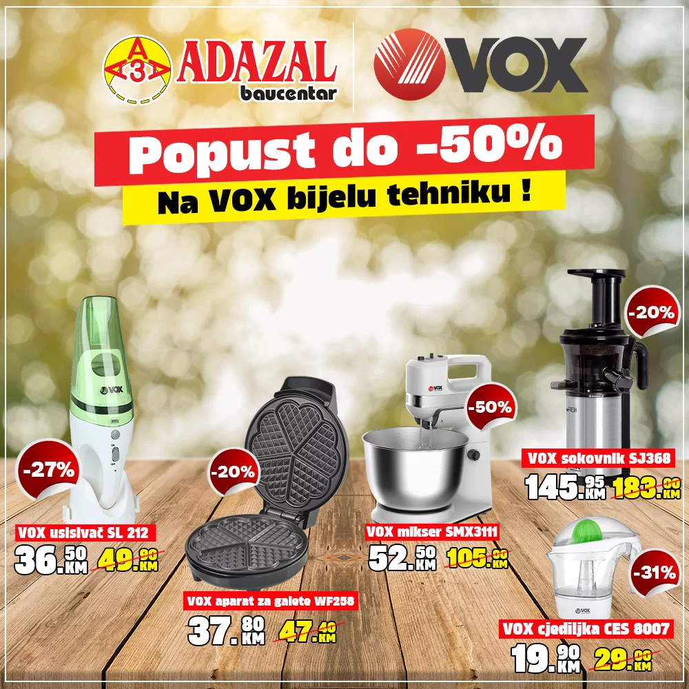 Adazal SNIŽENJE BIJELE TEHNIKE do 50%!