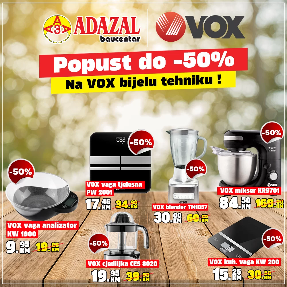Adazal SNIŽENJE BIJELE TEHNIKE do 50%!