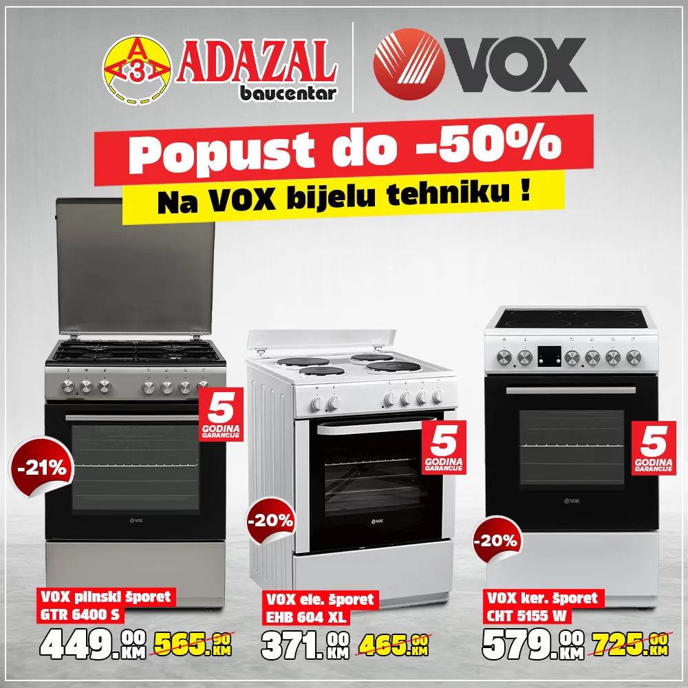 Adazal SNIŽENJE BIJELE TEHNIKE do 50%!