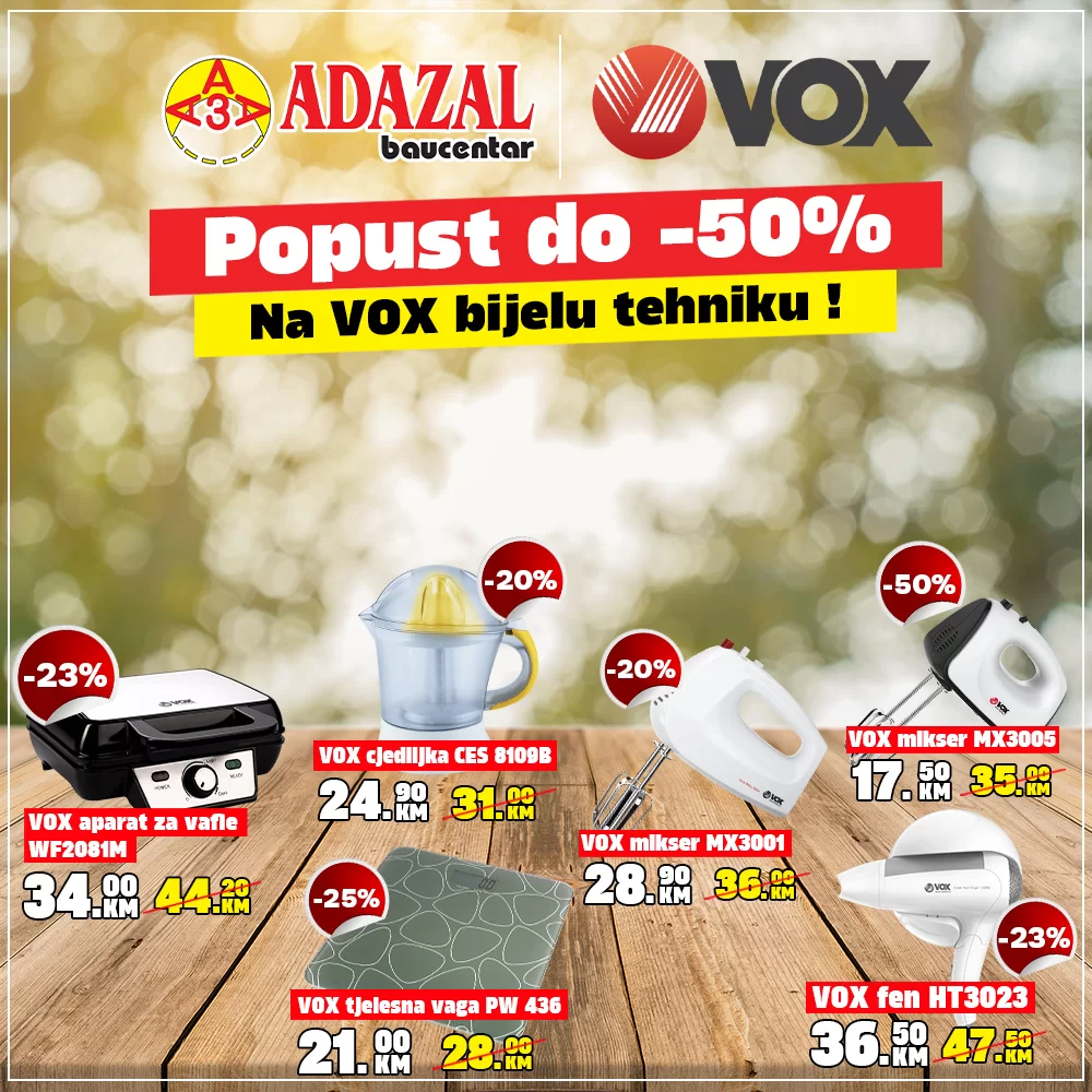 Adazal SNIŽENJE BIJELE TEHNIKE do 50%!