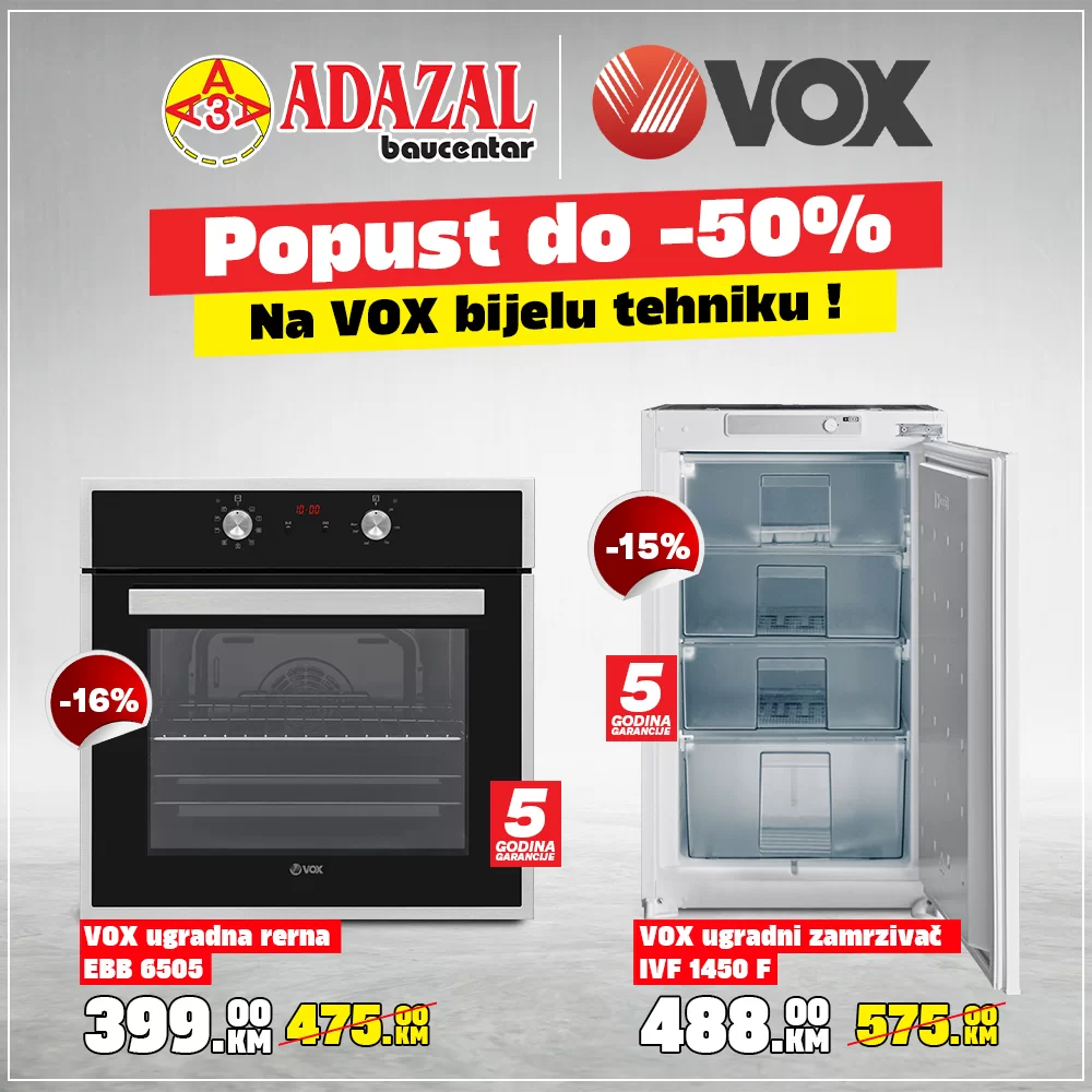 Adazal SNIŽENJE BIJELE TEHNIKE do 50%!