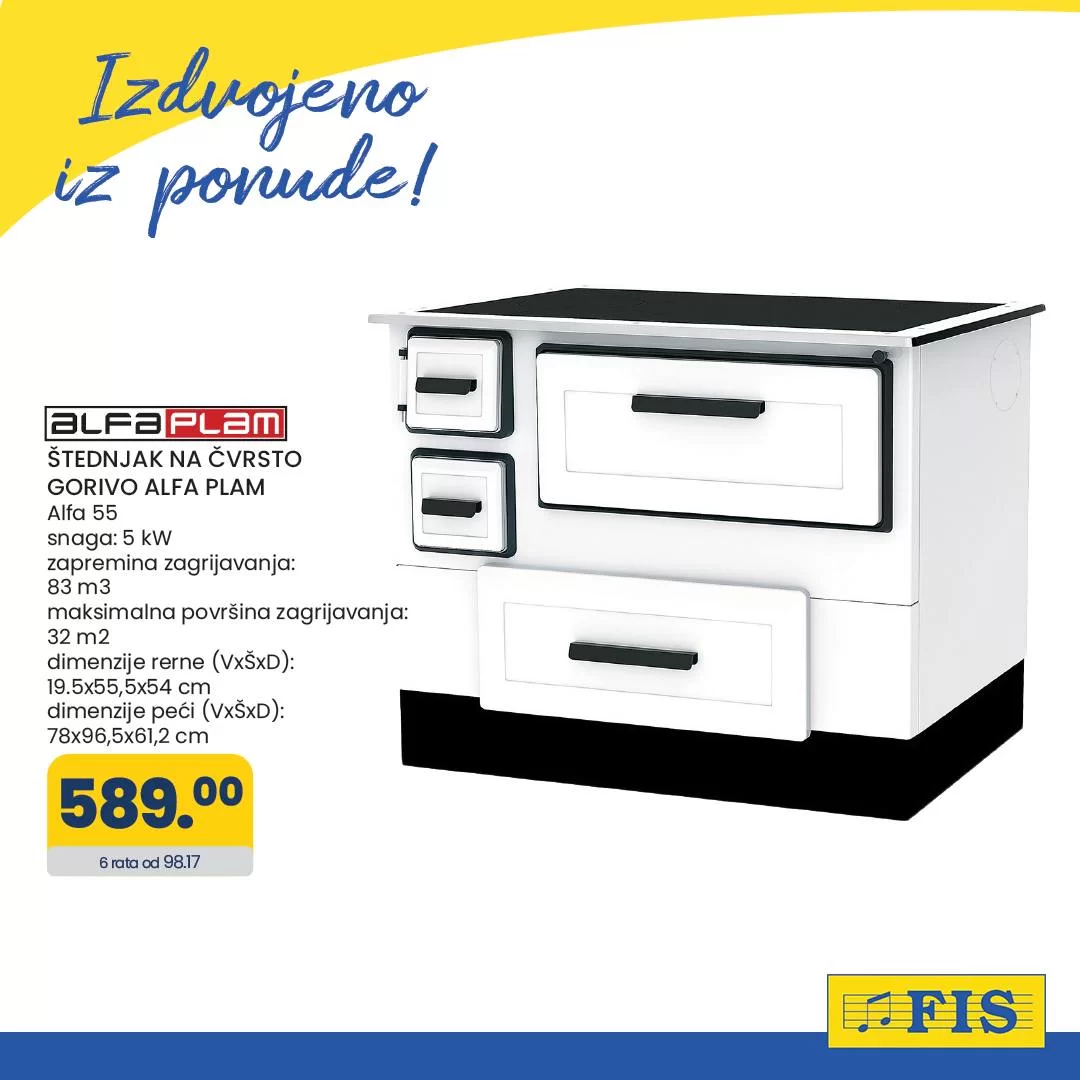 Fis grijna tijela ALFA PLAM