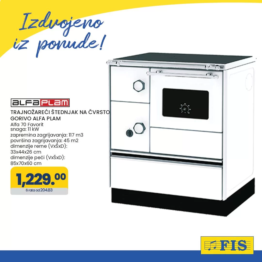 Fis grijna tijela ALFA PLAM