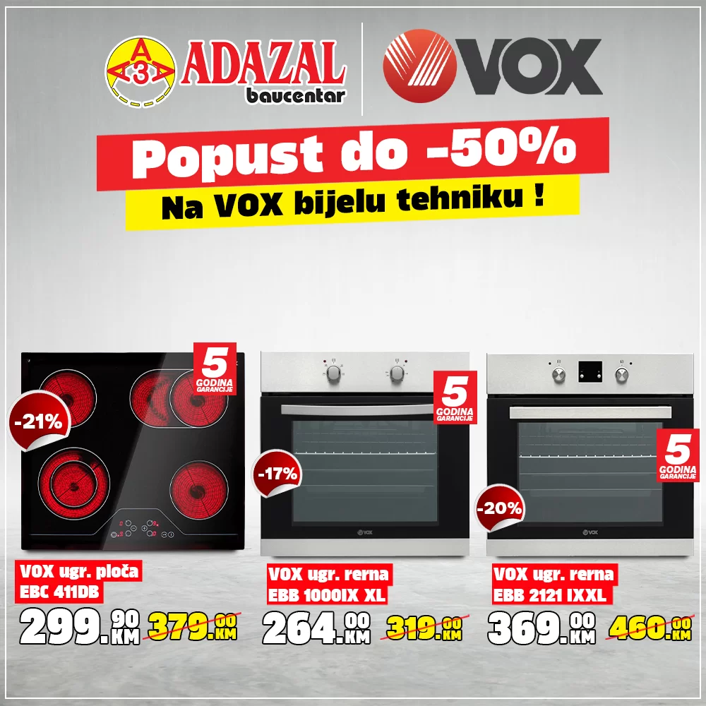 Adazal SNIŽENJE BIJELE TEHNIKE do 50%!