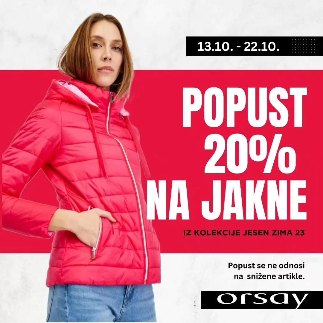 Orsay SNIŽENJE JAKNI 13-22.10.2023.