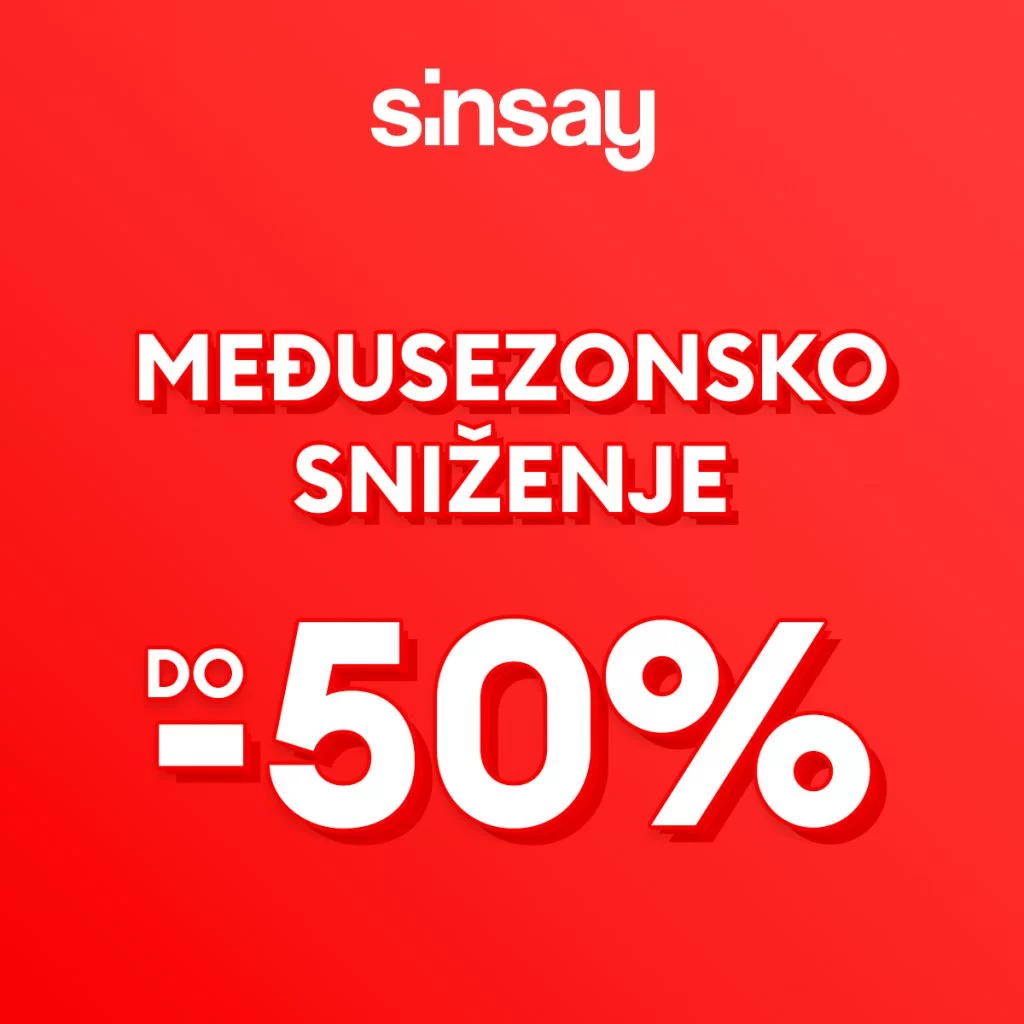 Sinsay MEĐUSEZONSKO SNIŽENJE do 50%
