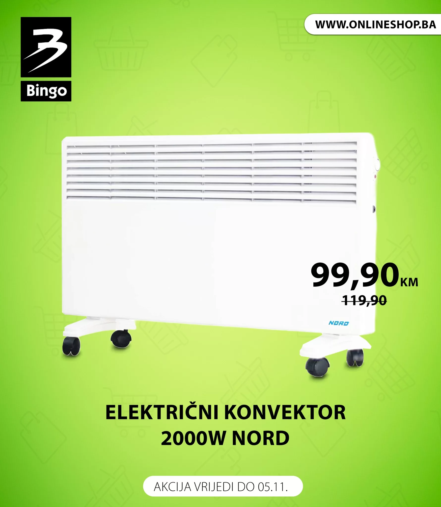 Bingo ELEKTRIČNI KONVEKTORI - sniženje do 5.11.2023.