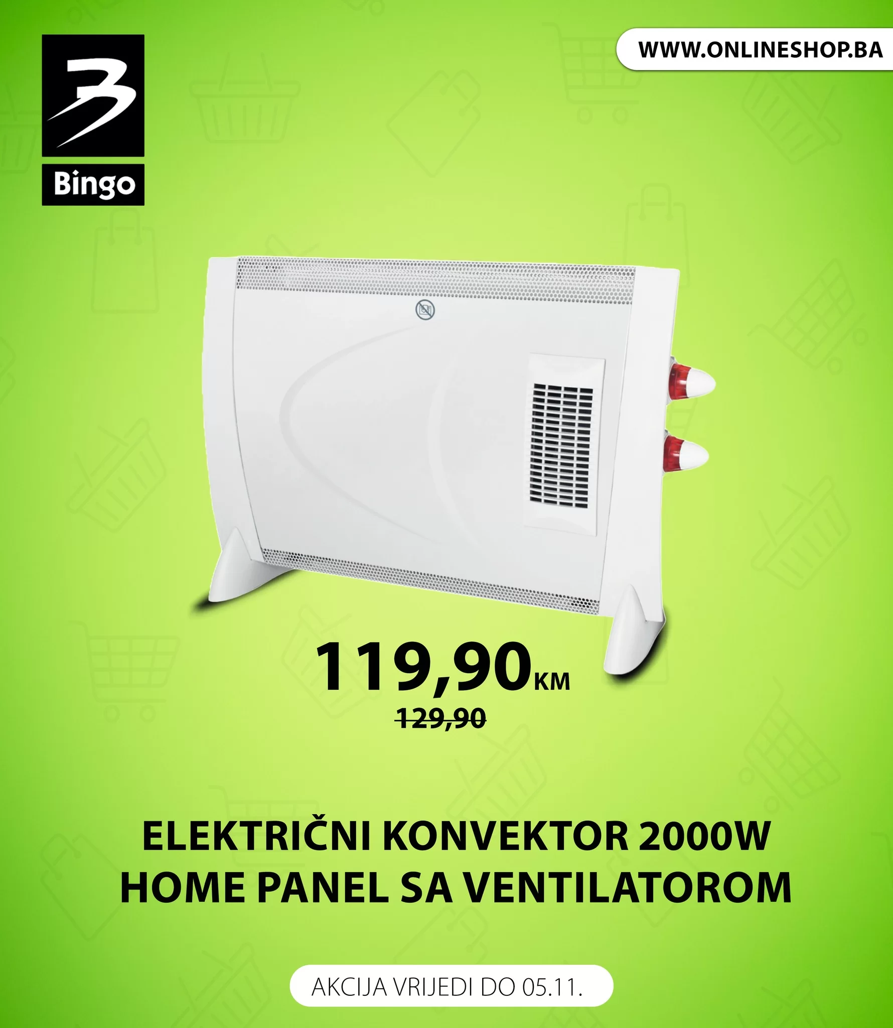 Bingo ELEKTRIČNI KONVEKTORI - sniženje do 5.11.2023.