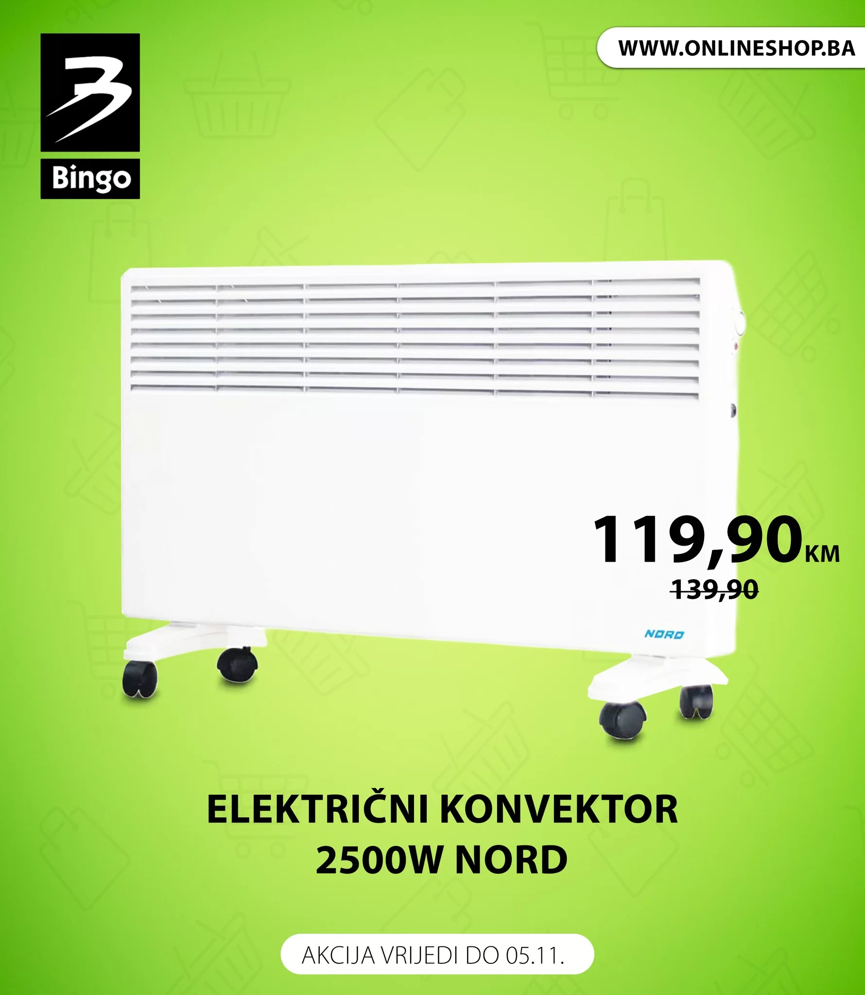 Bingo ELEKTRIČNI KONVEKTORI - sniženje do 5.11.2023.