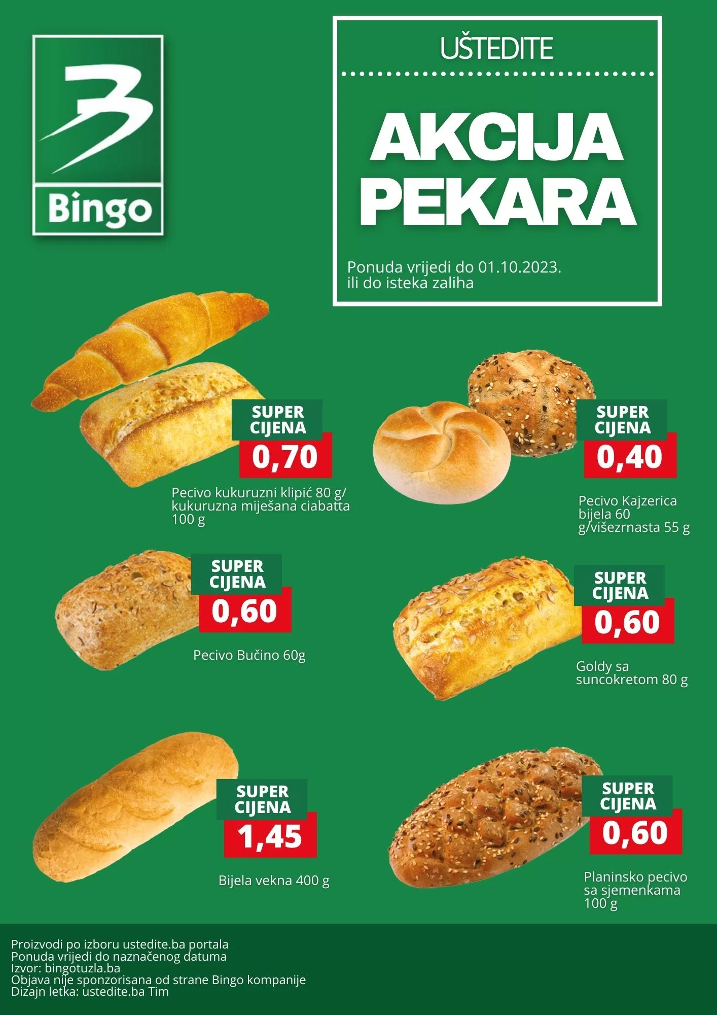 Bingo SVJEŽA PONUDA - sniženje do 1.10.2023. 