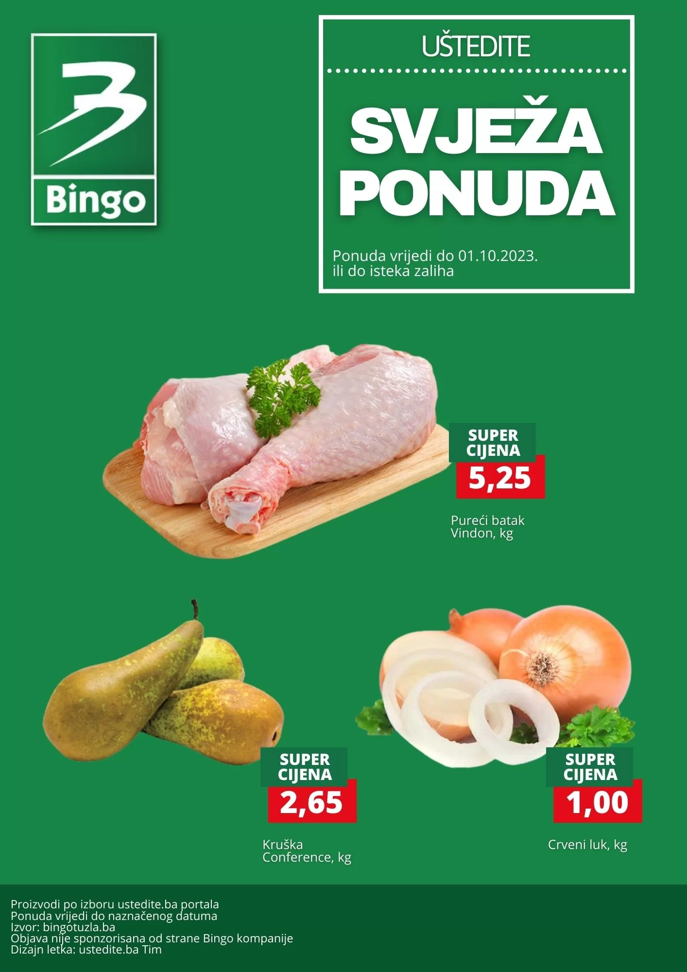 Bingo SVJEŽA PONUDA - sniženje do 1.10.2023. 