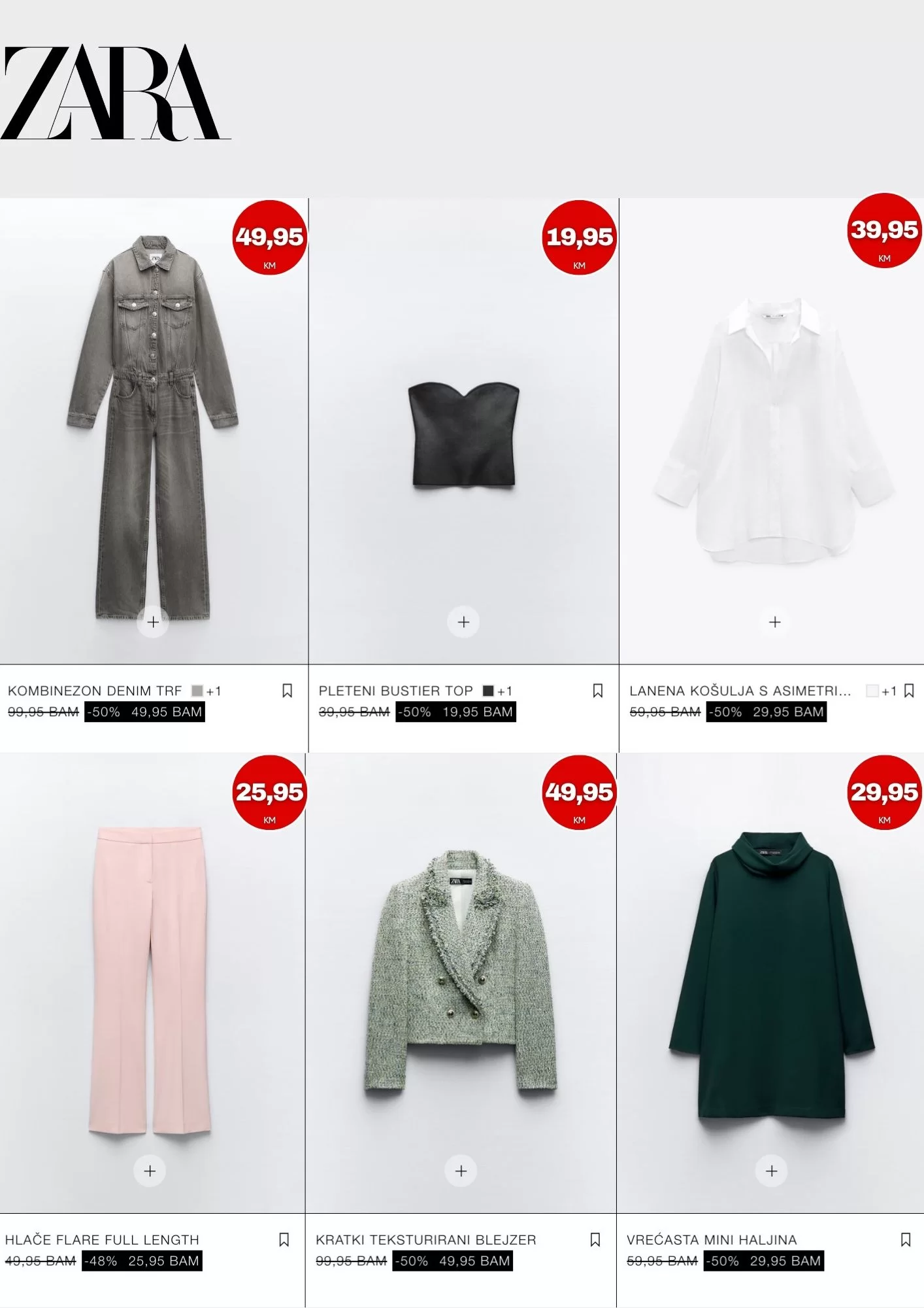 Zara BIH SPECIAL PRICES