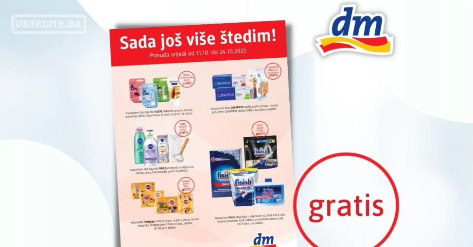 dm GRATIS ⇢Sada još više štedim -akcija do 24.10.2023.