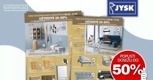 Jysk akcija - DANI SKANDINAVSKOG NAMJEŠTAJA 5-11.10.2023.