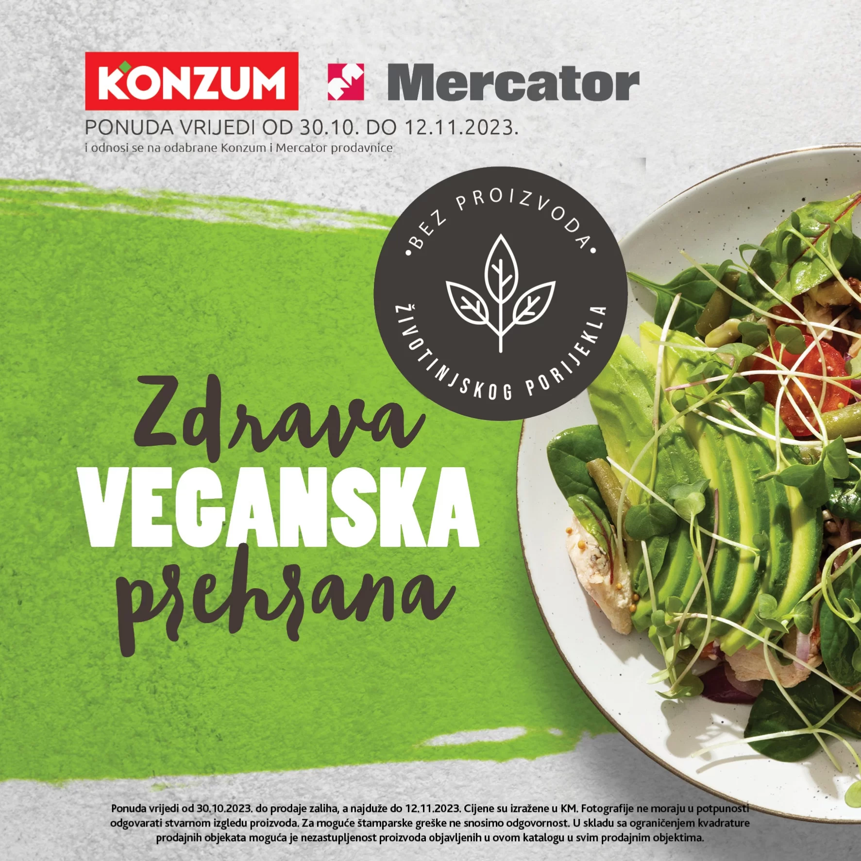 Konzum katalog Zdrava VEGANSKA prehrana! 30.10.-12.11.2023.