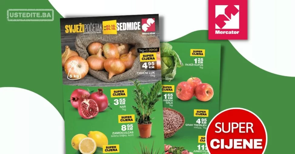 Mercator akcija SVJEŽA PONUDA 2-4.10.2023.