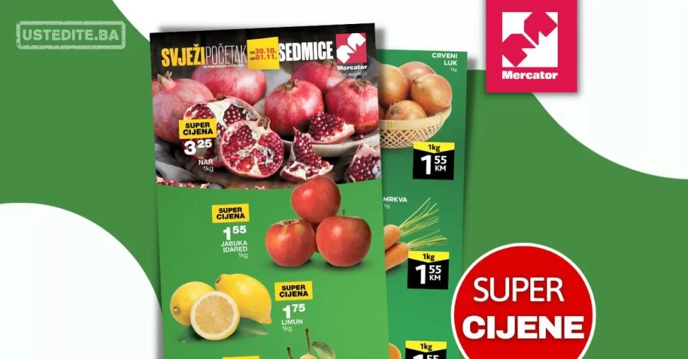 Mercator akcija SVJEŽA PONUDA 30.10-1.11.2023.