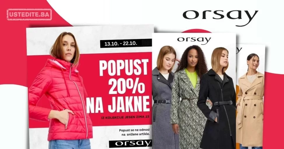 Orsay SNIŽENJE JAKNI 13-22.10.2023.