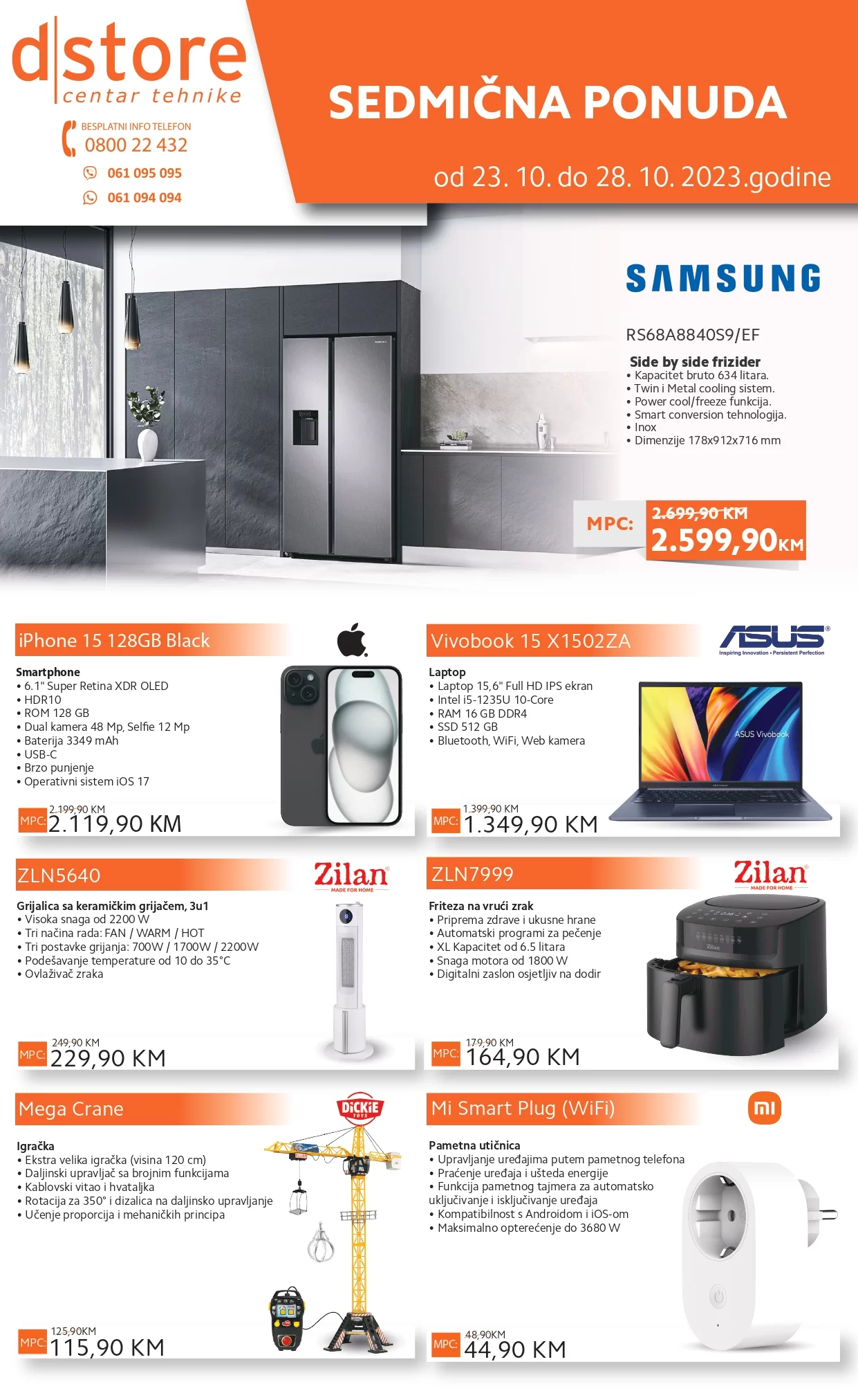 Dstore sedmicna ponuda. 23 -28.10.2023.