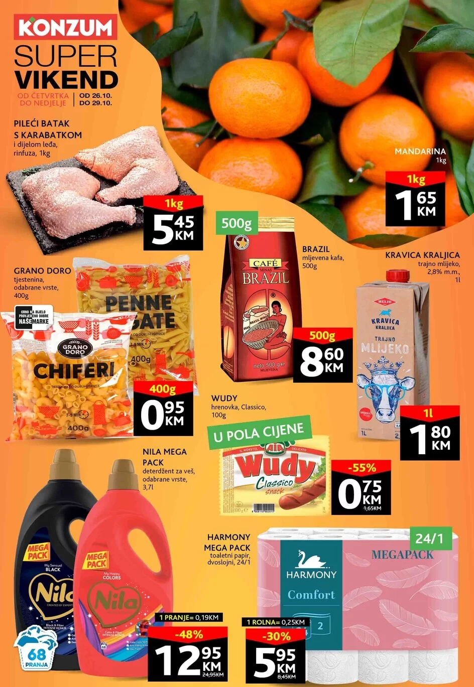 Konzum vikend akcija 26-29.10.2023.