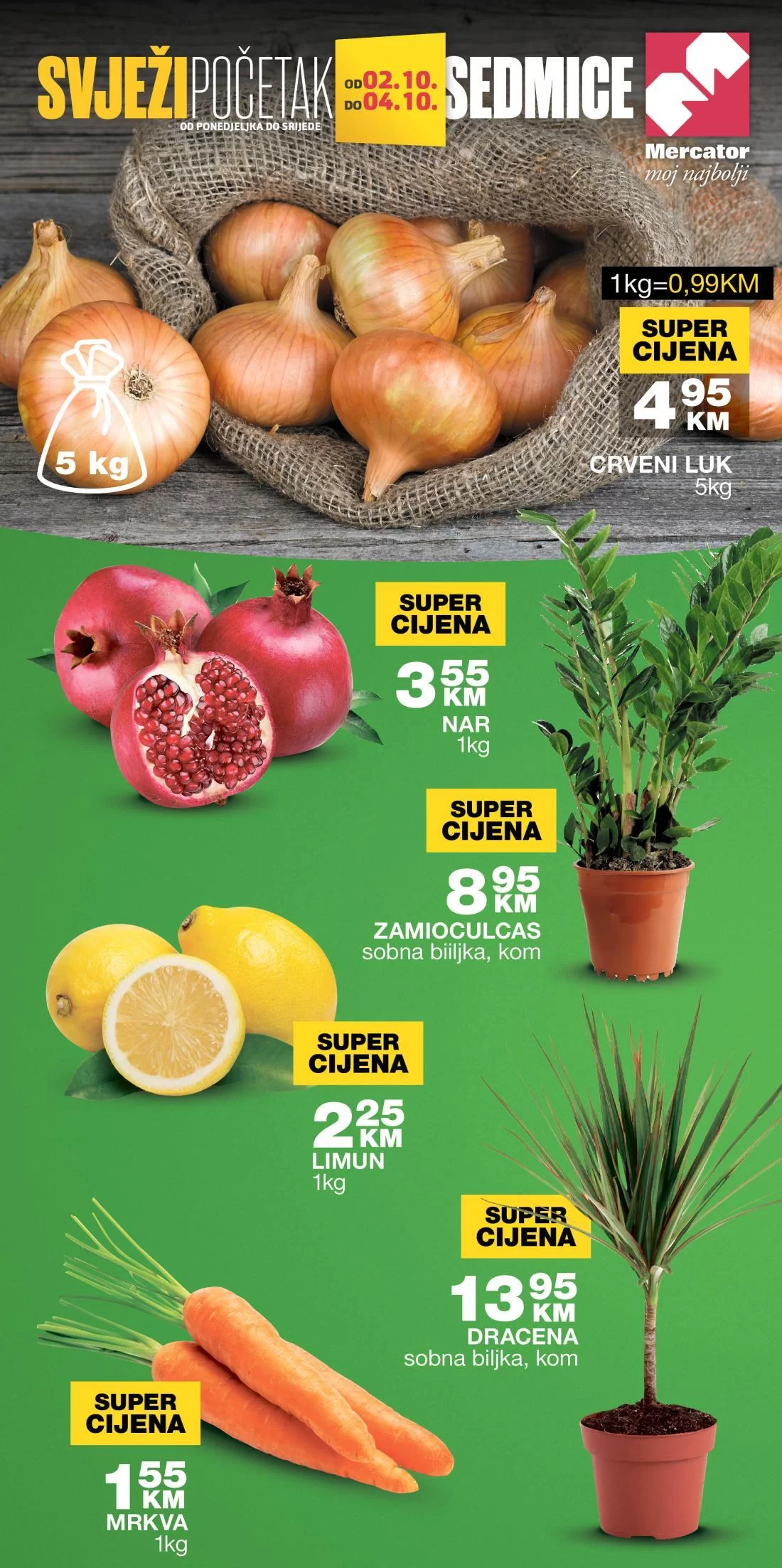 Mercator akcija SVJEŽA PONUDA 2-4.10.2023. 