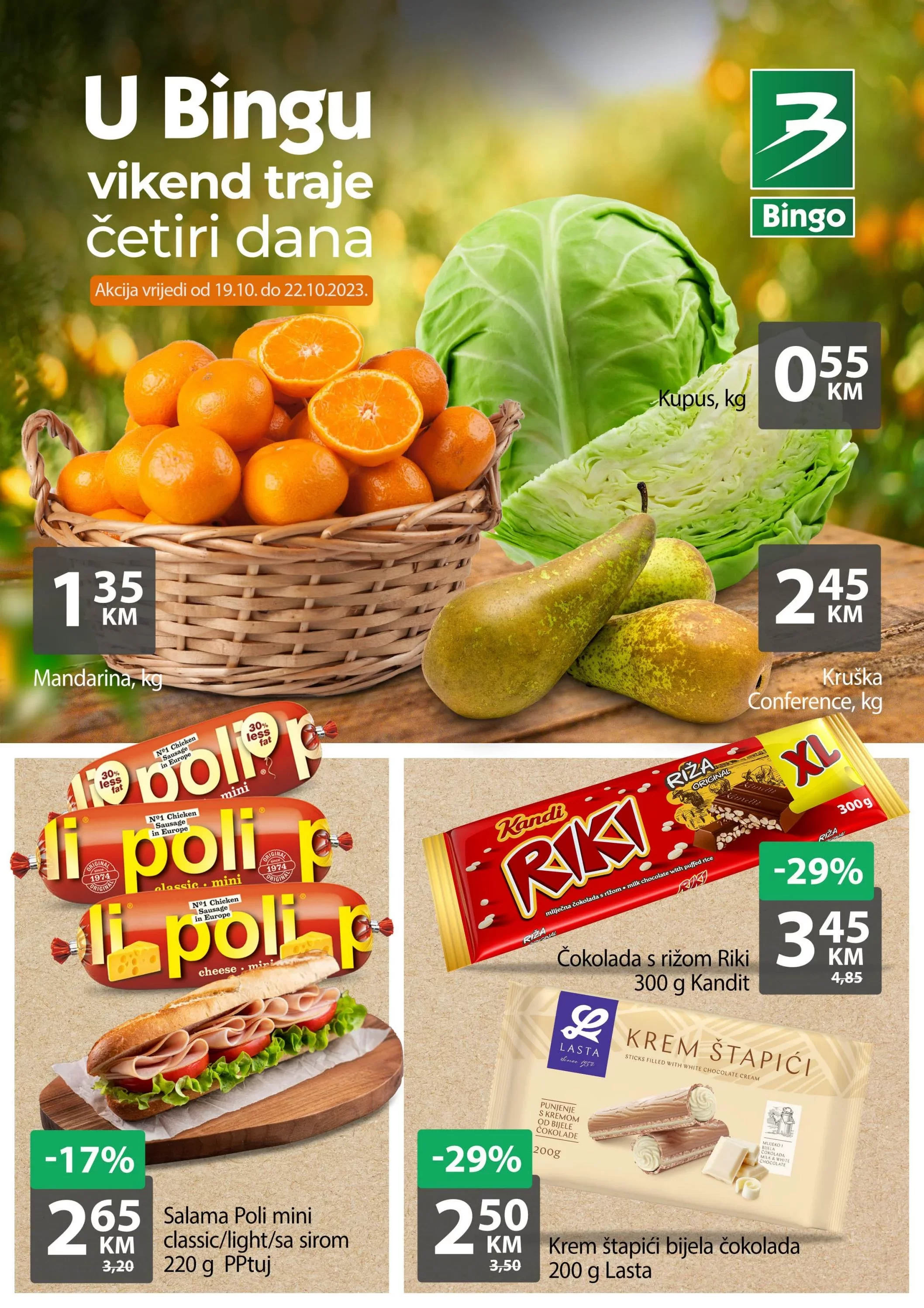 Bingo vikend akcija 19-22.10.2023.