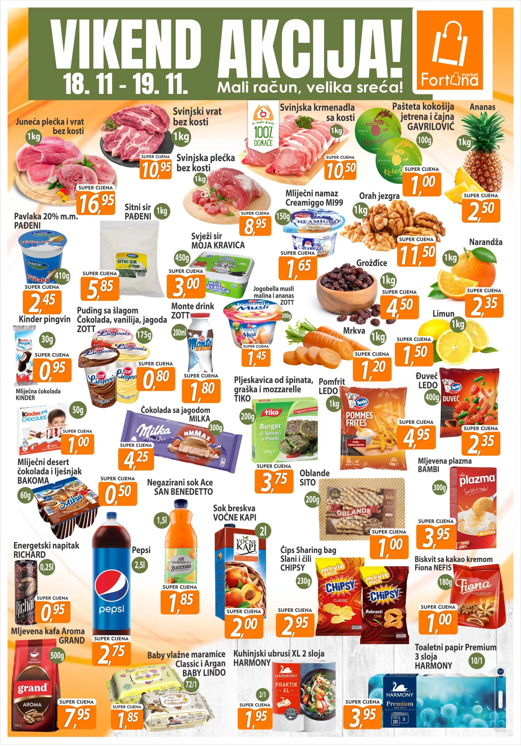 Fortuna vikend akcija 18-19.11.2023.