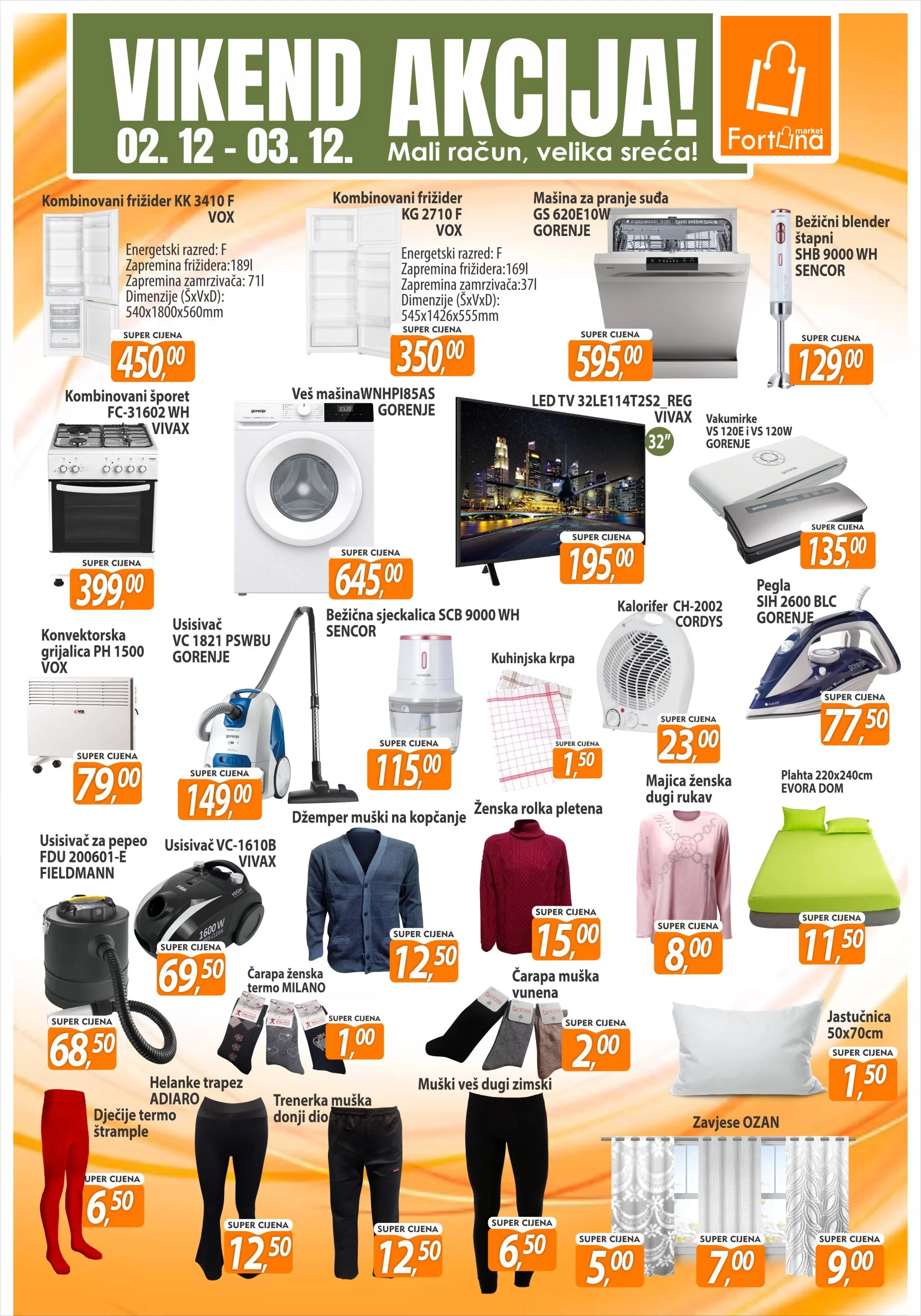 Fortuna vikend akcijaa 2-3.12.2023. 