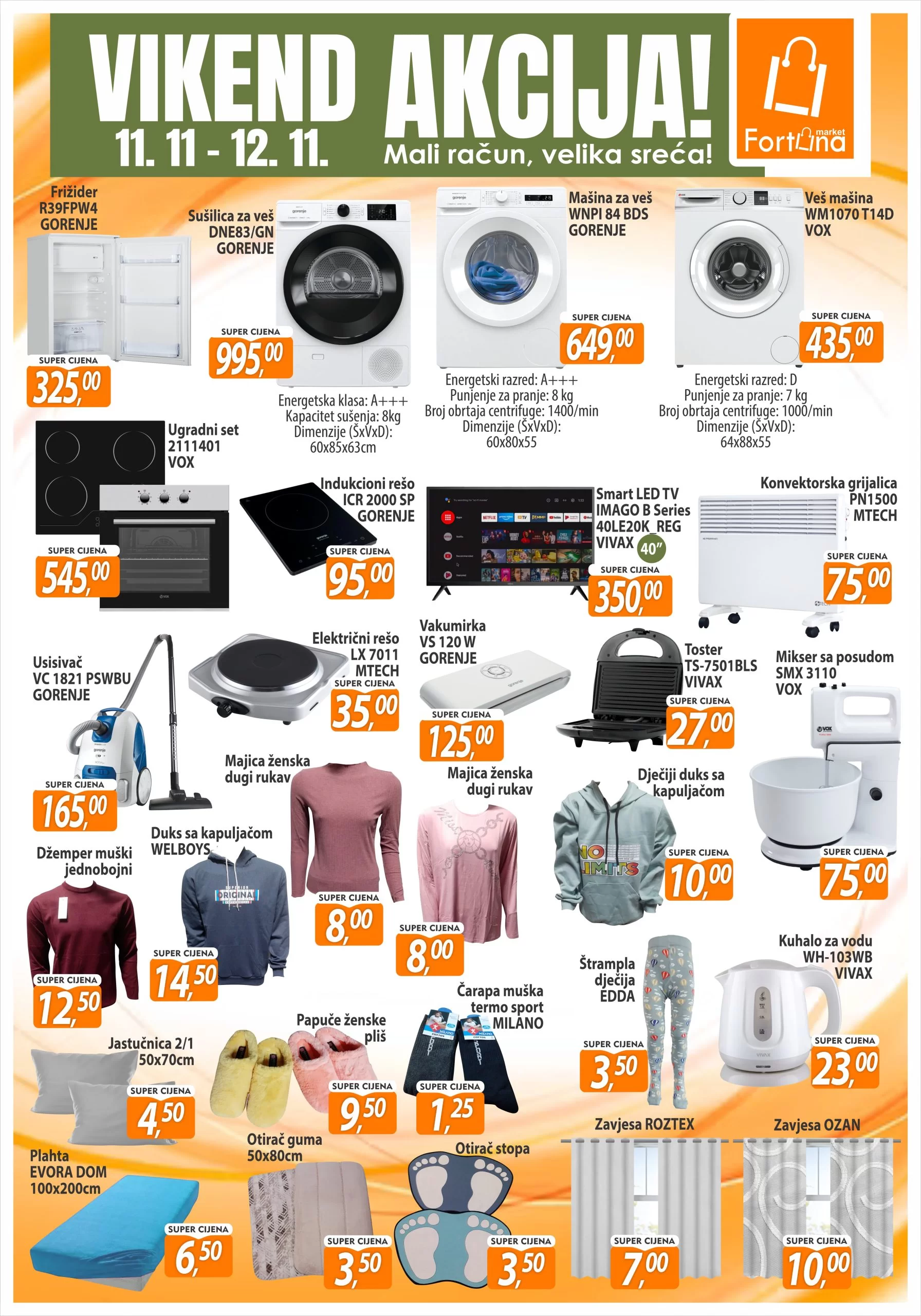 Fortuna vikend akcija 11-12.11.2023.