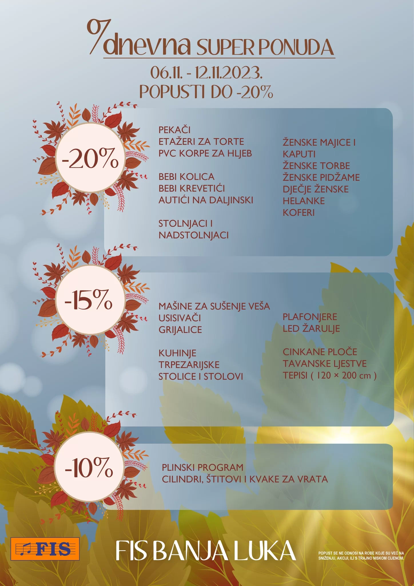 Fis SEDMODNEVNA PONUDA