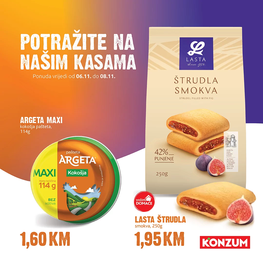 Konzum AKCIJA NA KASAMA 6-8.11.2023.