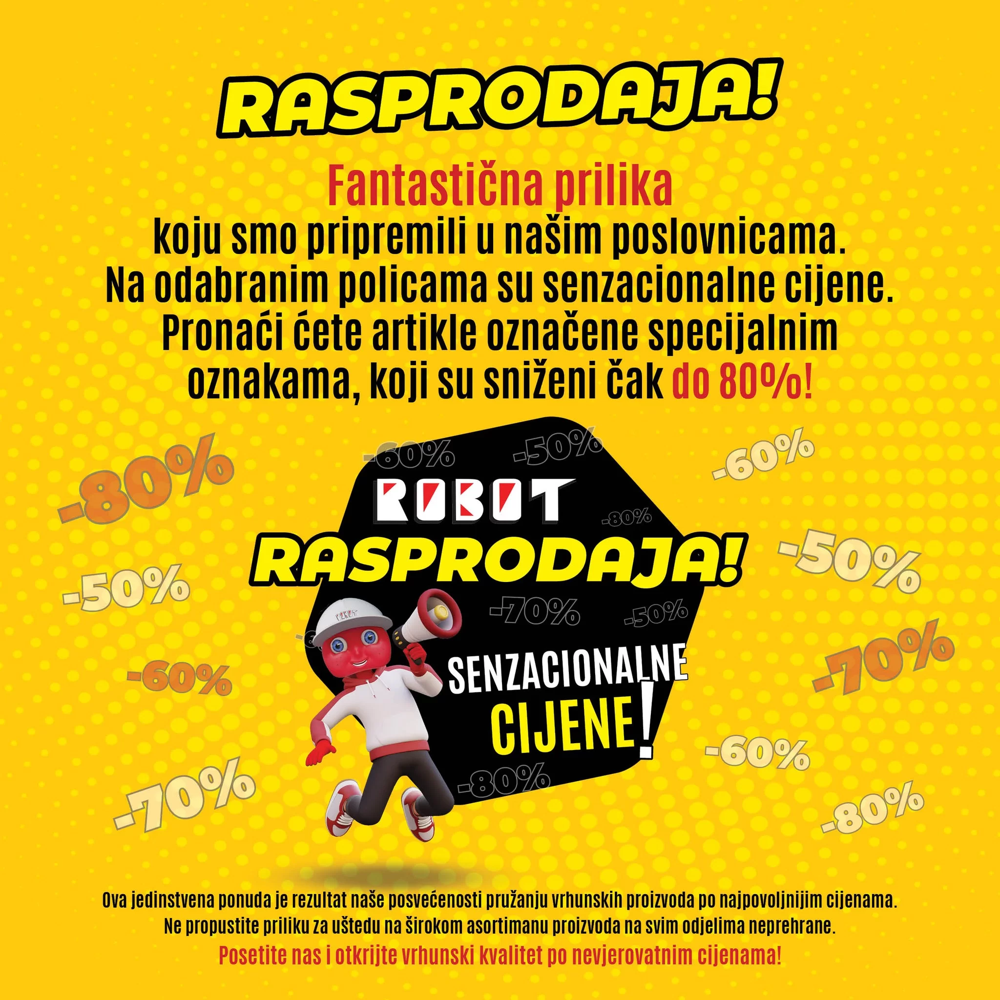 Robot RASPRODAJA SNIŽENJE do 80%