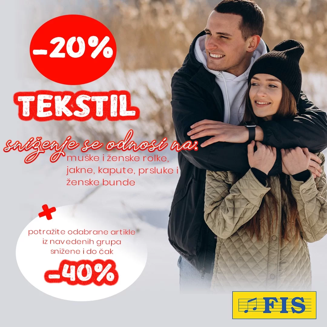 Fis vikend akcija TEKSTIL & OBUĆA 1-3.12.2023.