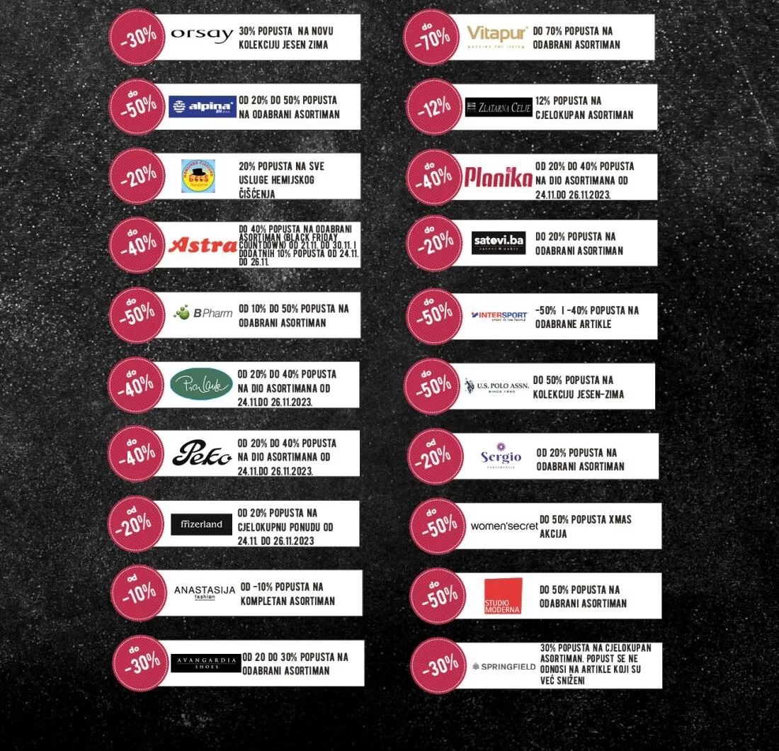 Mercator BLACK FRIDAY - SNIŽENJE DO 70%