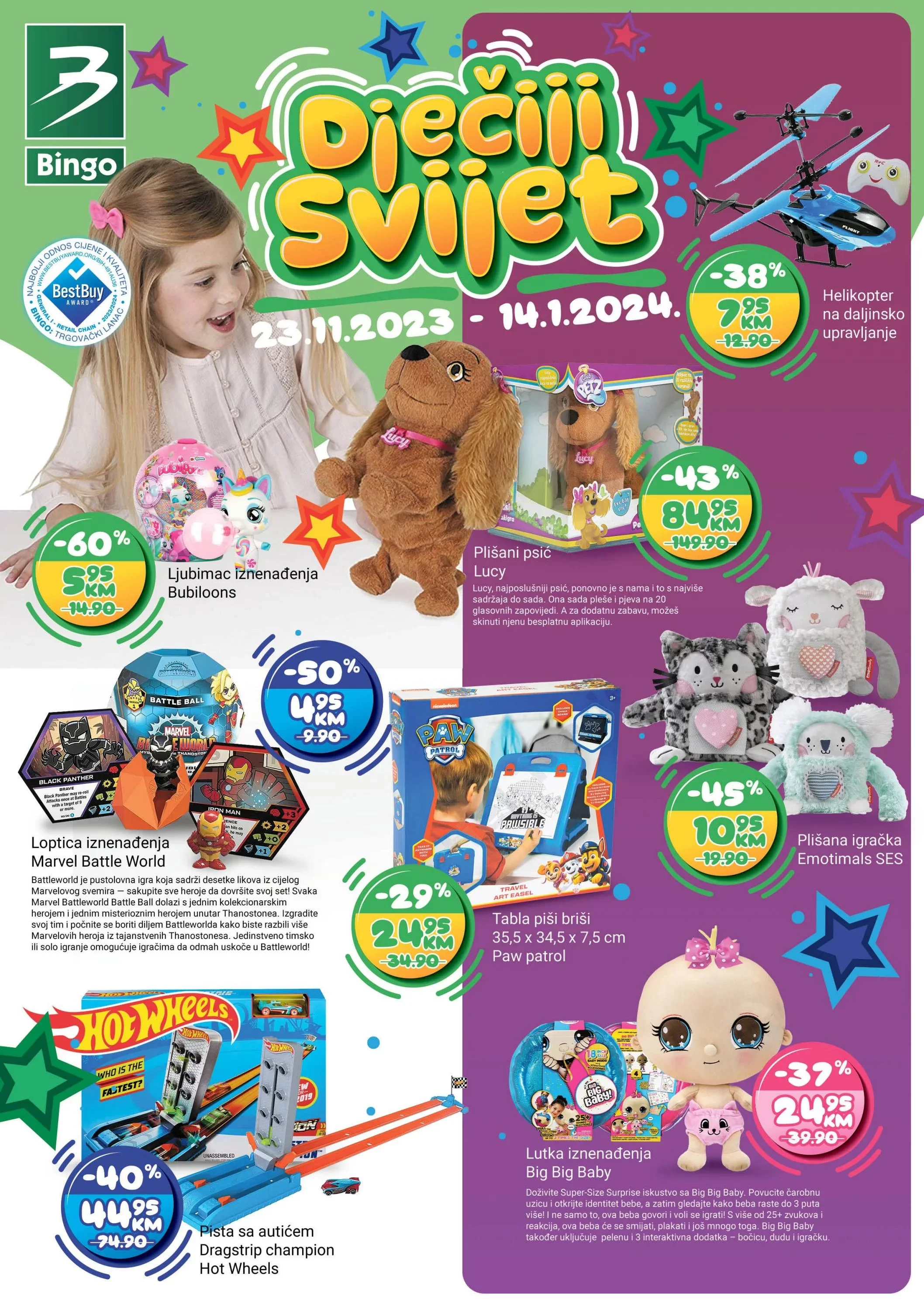 Bingo katalog "Dječiji svijet " 23.11.2023 - 14.1.2024.
