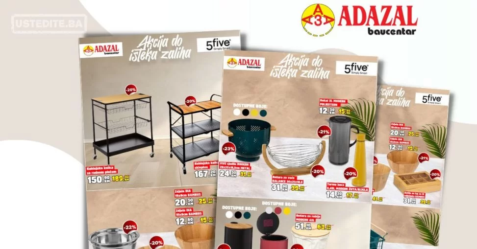 Adazal akcija do isteka zaliha 5five