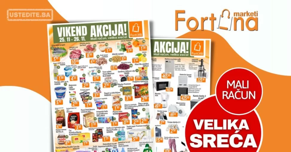 Fortuna vikend akcija 25-26.11.2023.