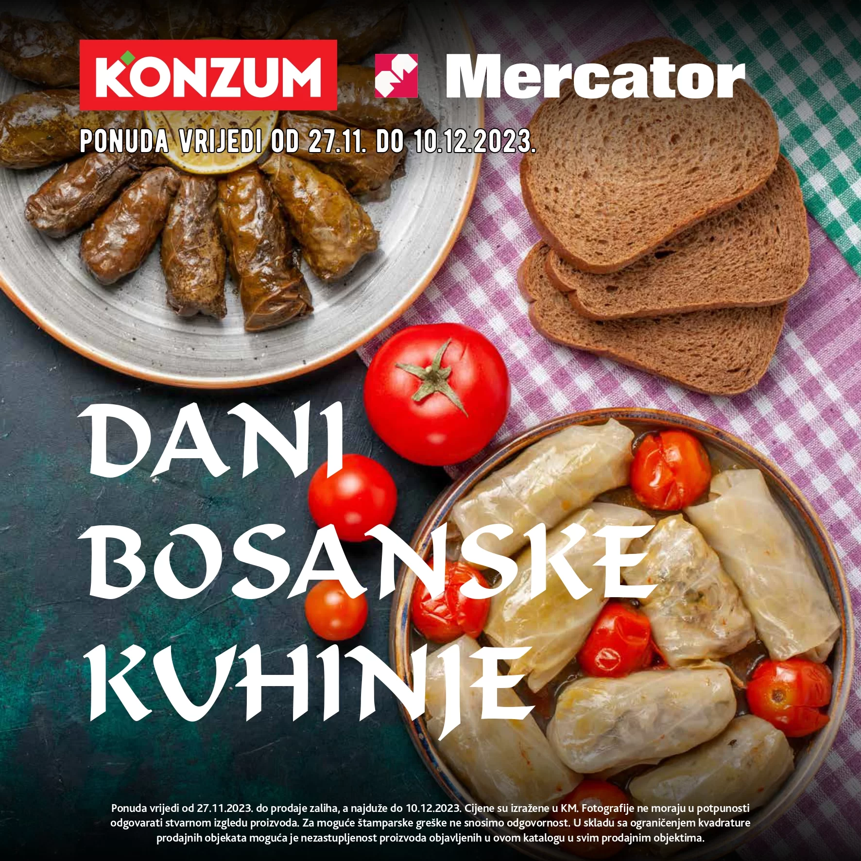 Konzum katalog "Dani bosanske kuhinje" 27.11-10.12.2023.