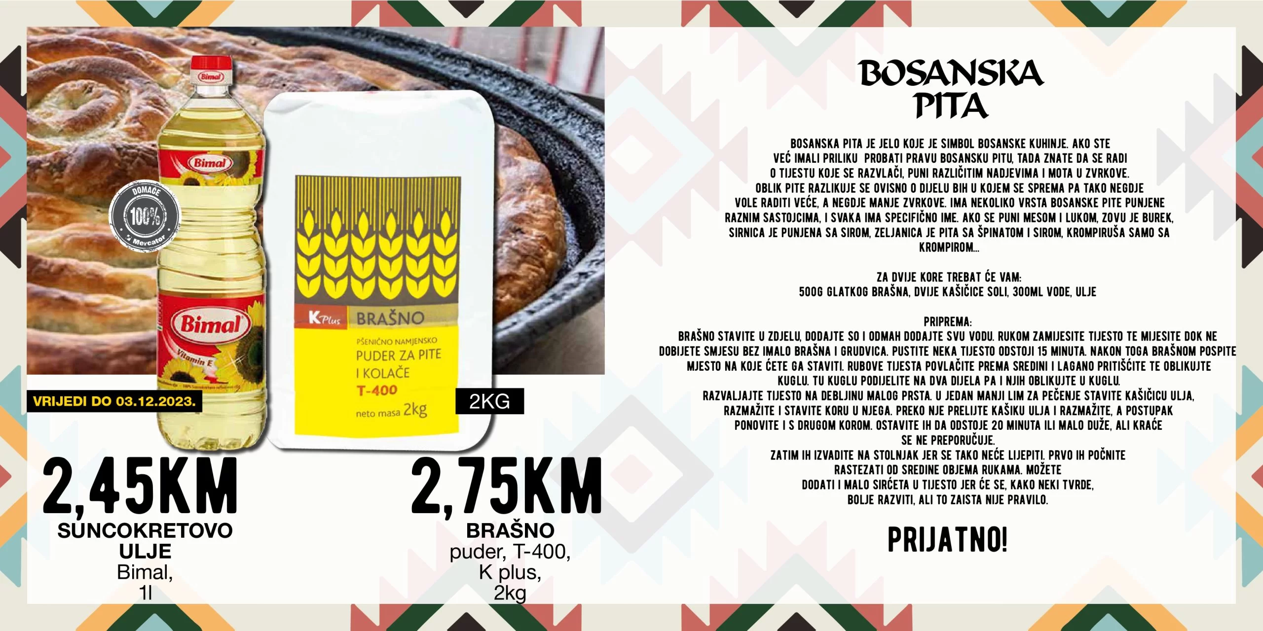 Konzum katalog "Dani bosanske kuhinje" 27.11-10.12.2023.