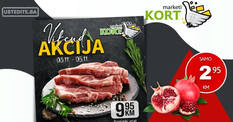 Kort vikend akcija 3-5.11.2023.