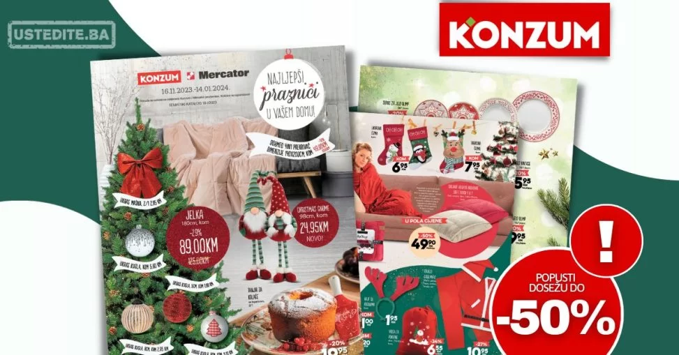 Konzum katalog PRAZNIČNA PONUDA 16.11.2023-14.1.2024.