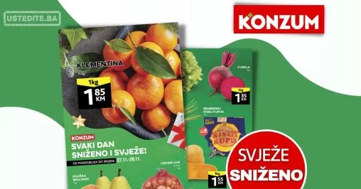 Konzum akcija SVJEŽA PONUDA 27-29.11.2023.