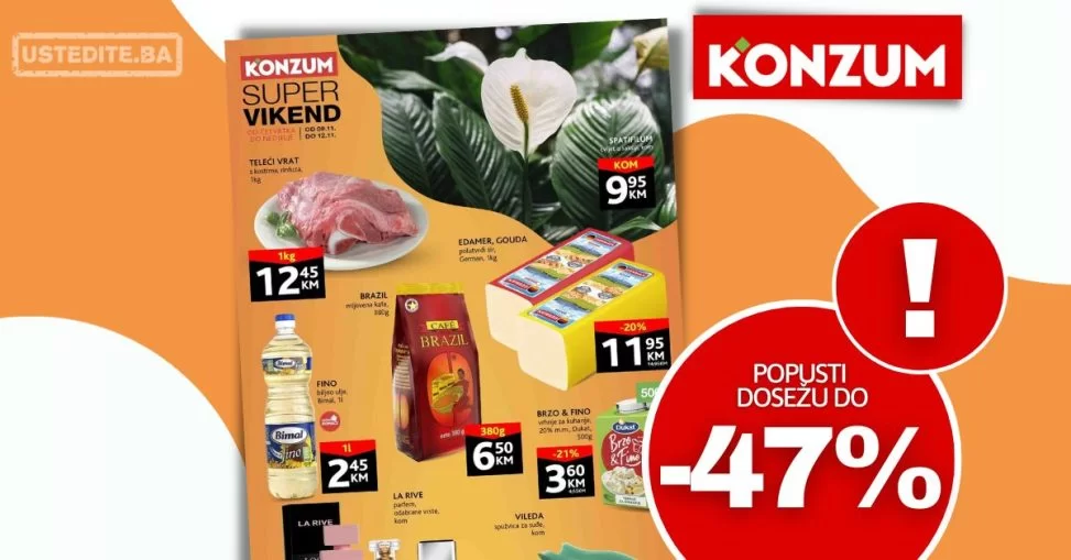 Konzum vikend akcija 9-12.11.2023.