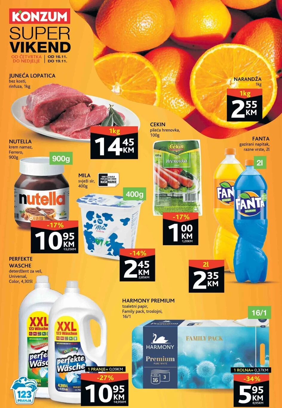 Konzum vikend akcija 16-19.11.2023.